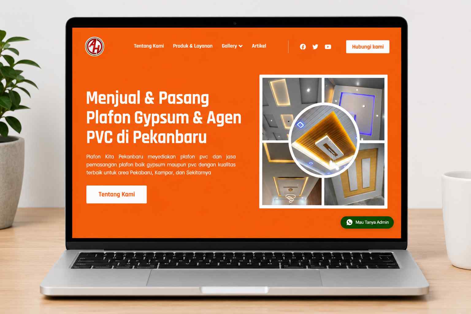 Website Toko Al-Hijrah Plafon Pekanbaru