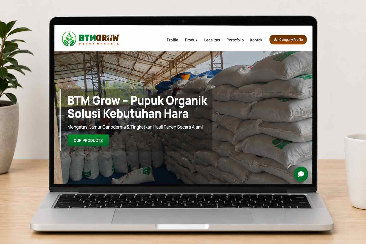 Website Company Profile PT. Bina Tani Mulia