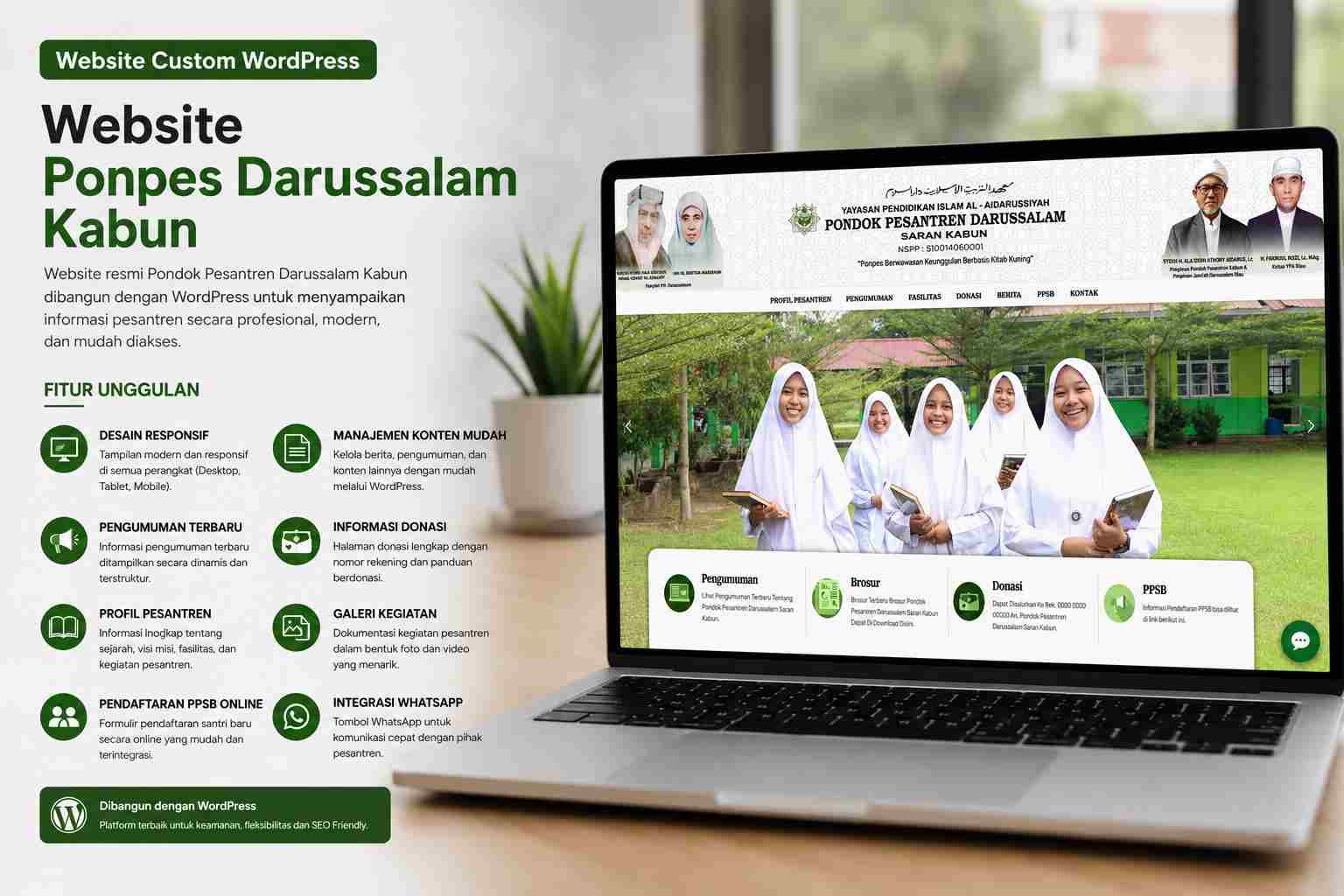 Website Ponpes Darussalam Kabun