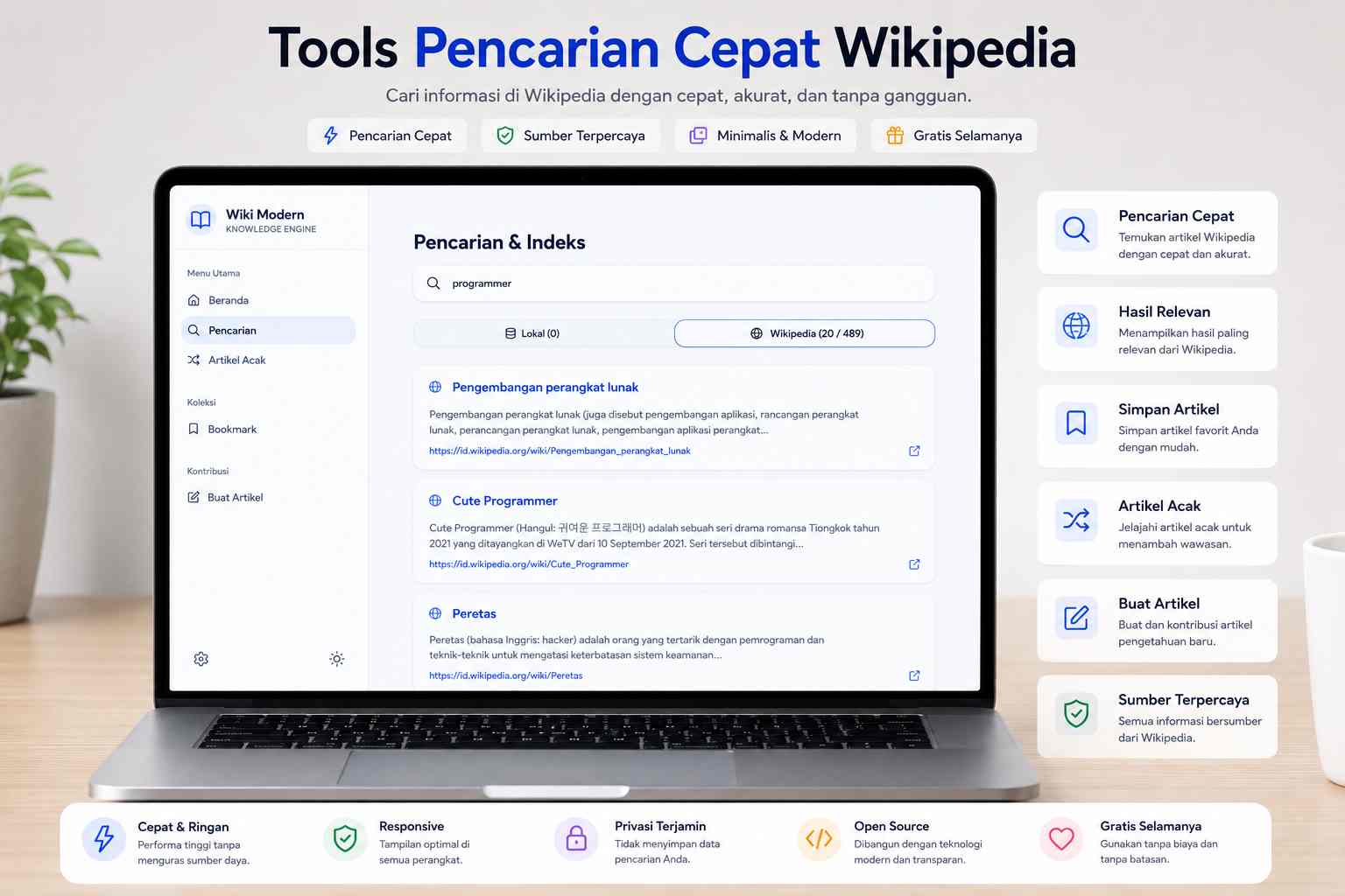 Tools Pencarian Cepat Wikipedia